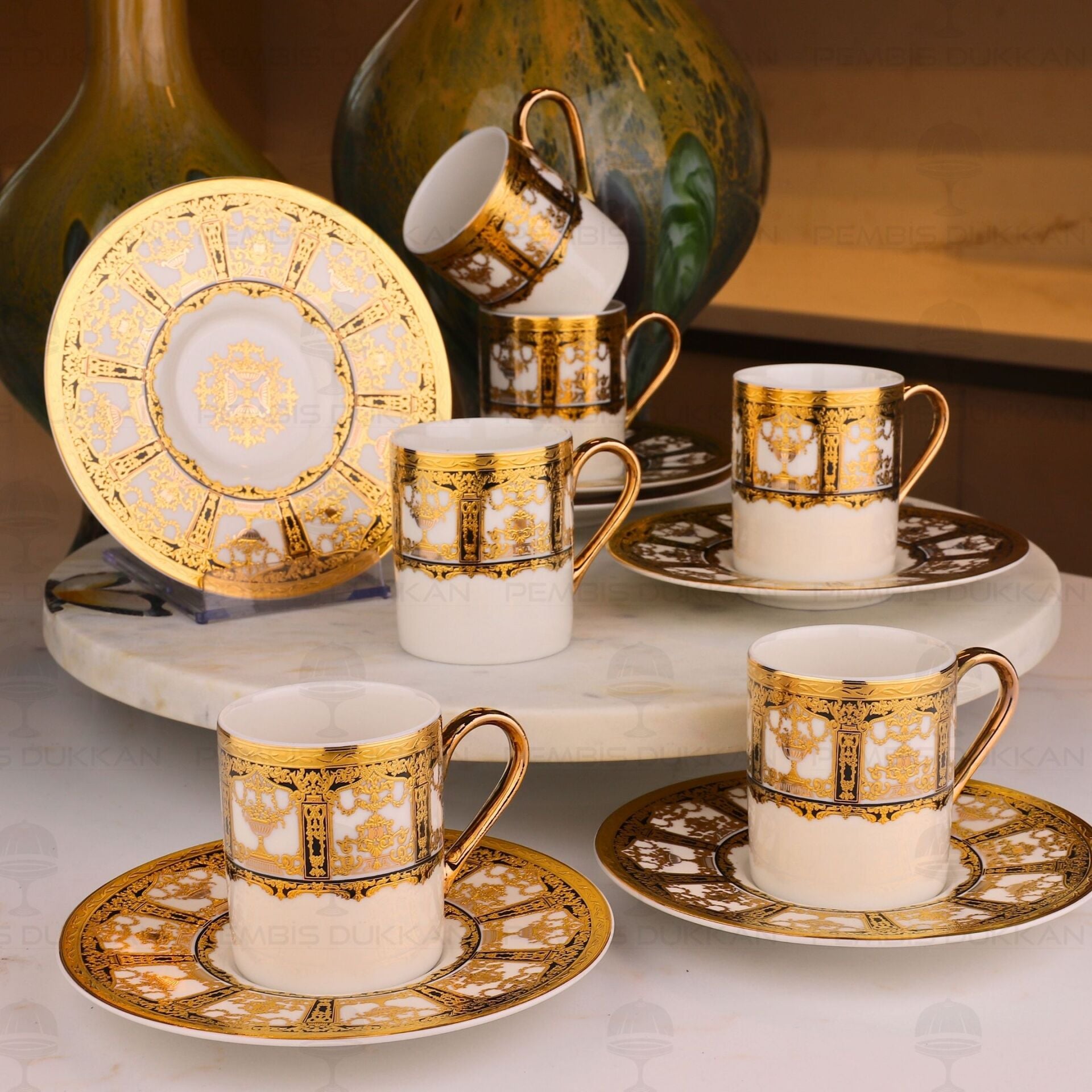 ROYAL CHARME-WINDSOR 24 K. ALTIN 6 KİŞİLİK KAHVE FİNCAN TAKIMI (ROY-0021)