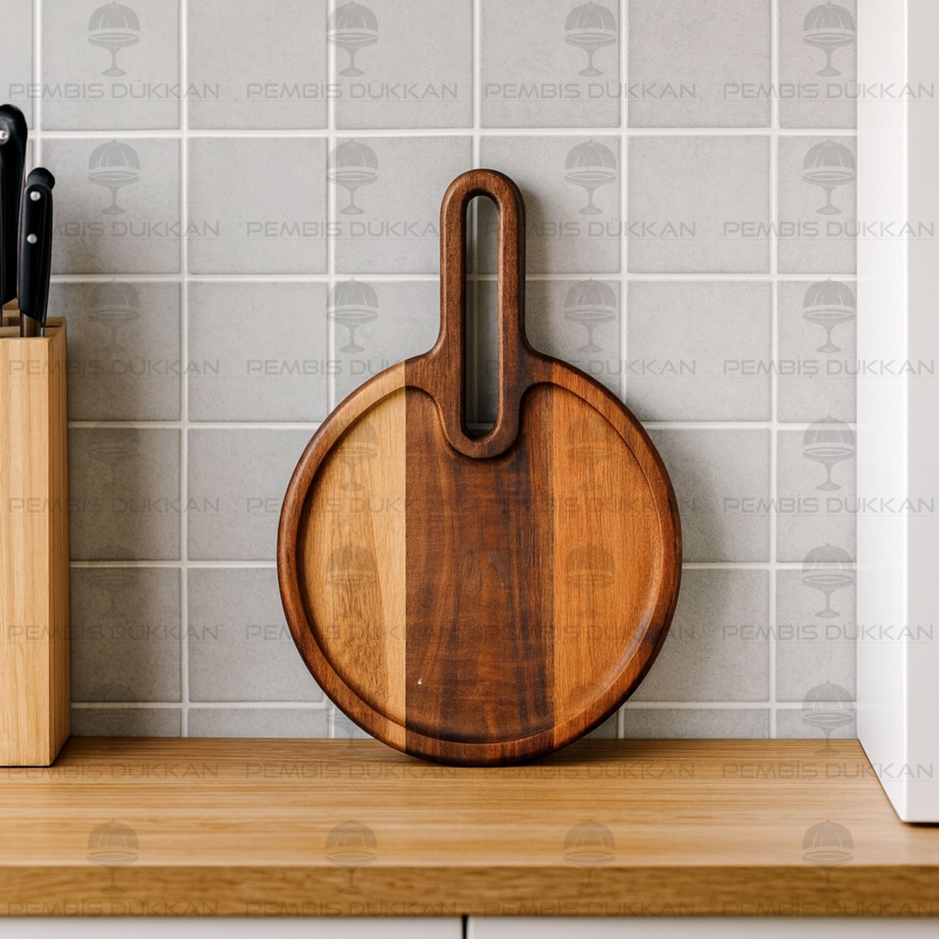 AKASYA KULPLU PEYNİR TABAĞI & TEZGAH ARKASI PANO (7B115)