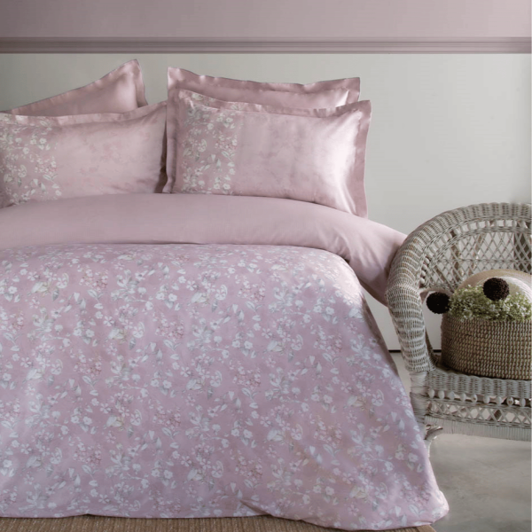 Franny Elegance Rose Pamuk Saten Çift Kişilik Nevresim Takımı