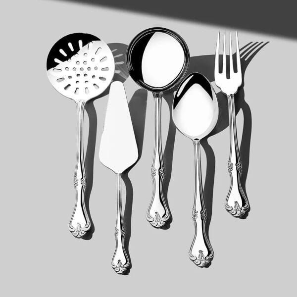 NEHİR LALEZAR SADE 5 PARÇA PASLANMAZ ÇELİK, KEPÇE KAŞIK KEVGİR SERVİS TAKIMI