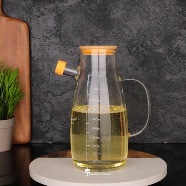 1 ADET THN BAMBU KAPAKLI MİLO YAĞDANLIK