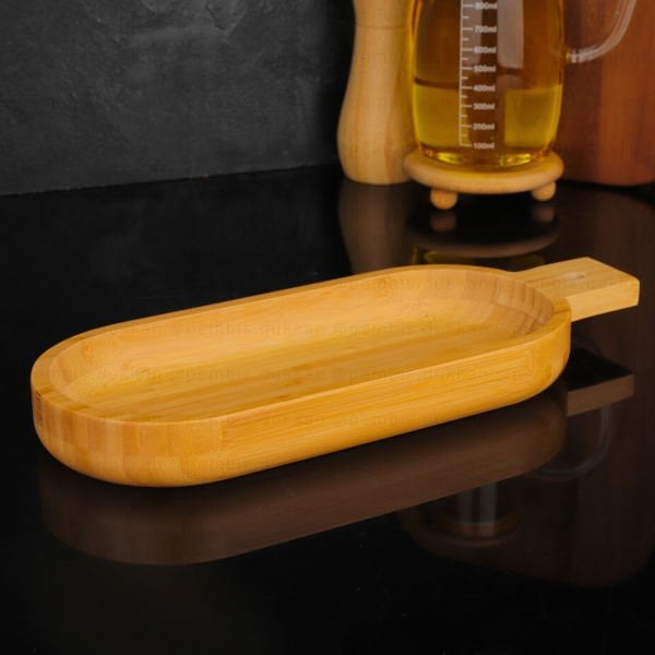 7B111 BAMBU BOHEM OVAL KULPLU BASIK SUNUMLUK