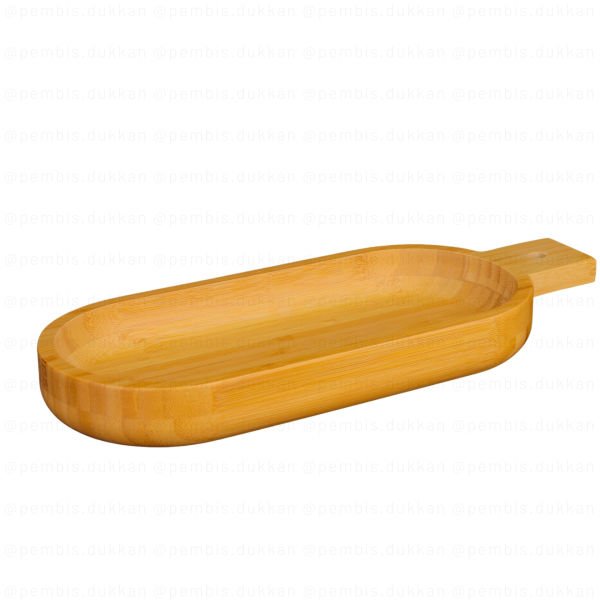 7B111 BAMBU BOHEM OVAL KULPLU BASIK SUNUMLUK