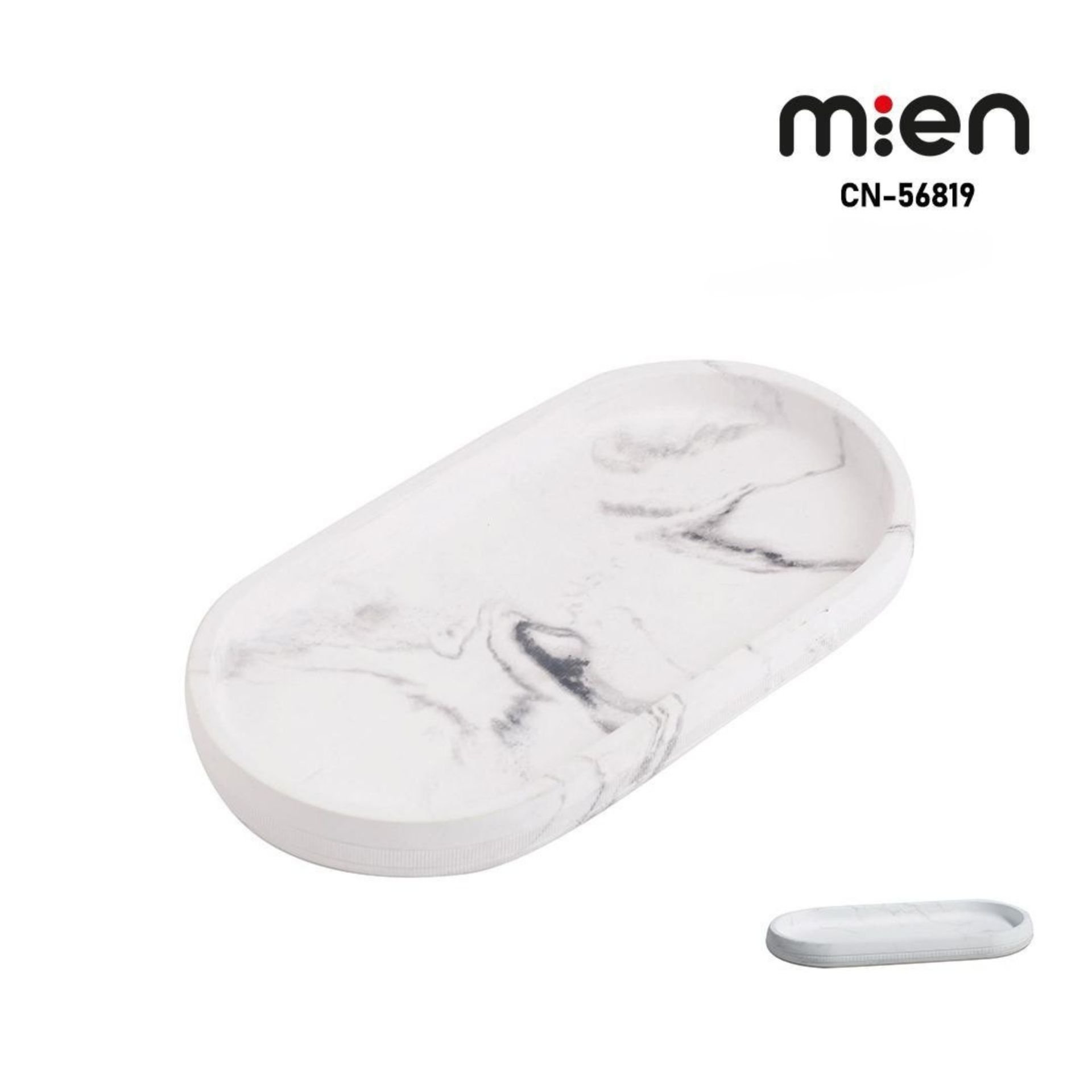 POLYRESİN MERMER GÖRÜNÜMLÜ OVAL ALTLIK  (56819)