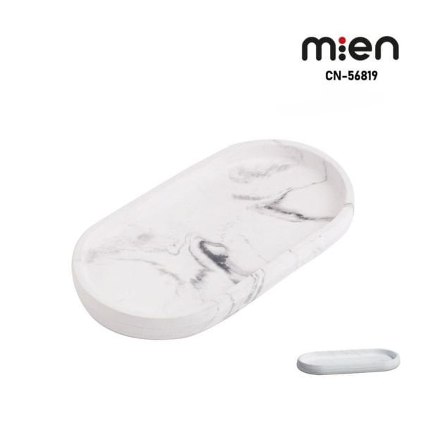 POLYRESİN MERMER GÖRÜNÜMLÜ OVAL ALTLIK  (56819)
