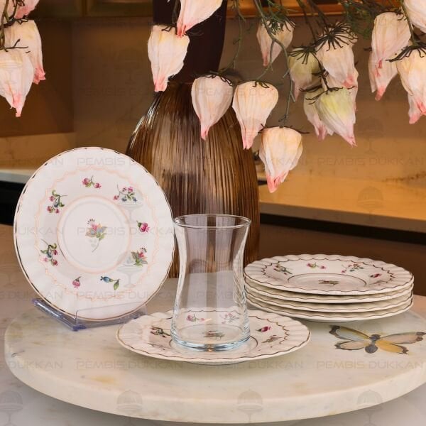 Royal Charme-Blossom 6lı Çay Tabağı (P/Roy-0137)