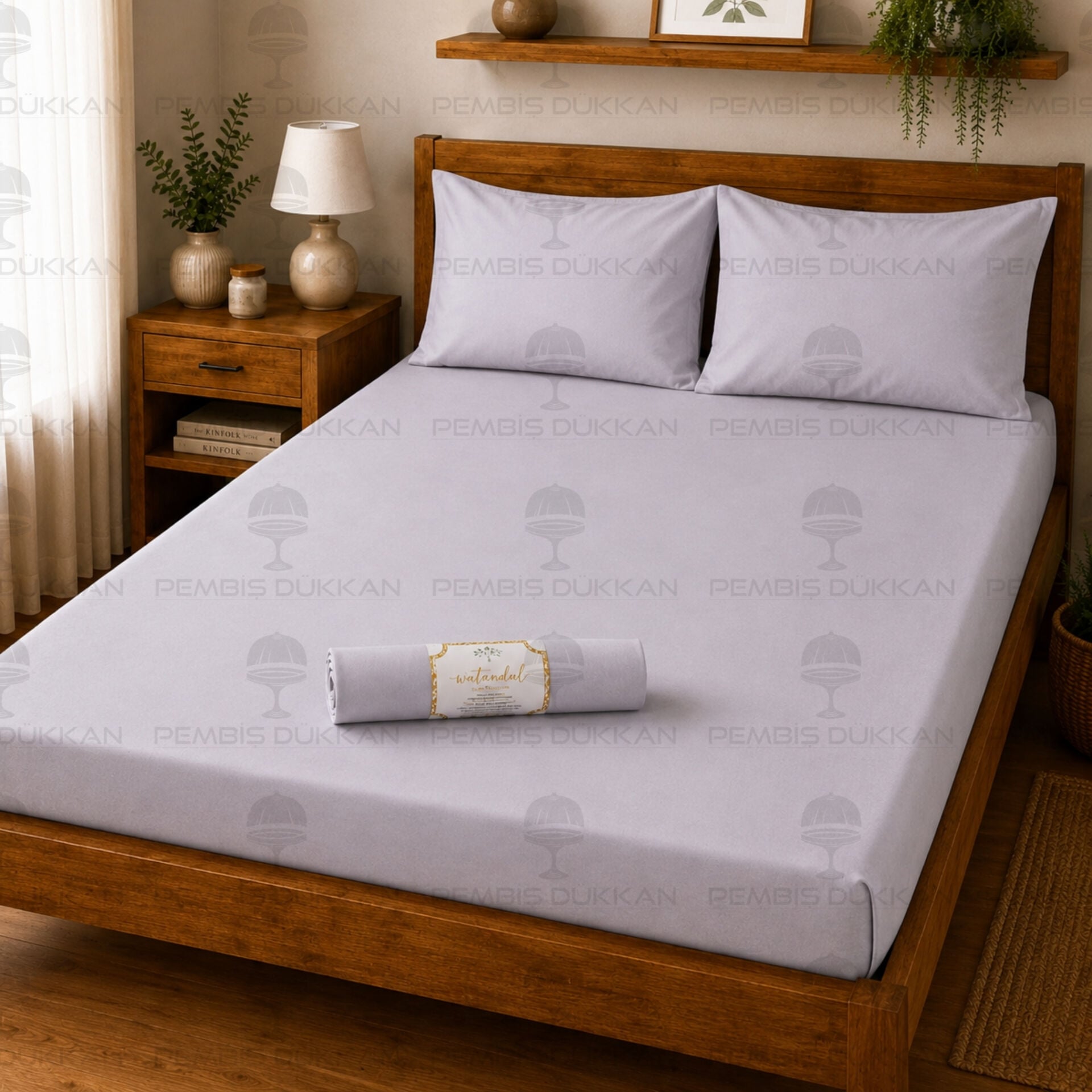 Ranforce Fitted Lastikli Çarşaf Seti 160x200 Cm - Gri