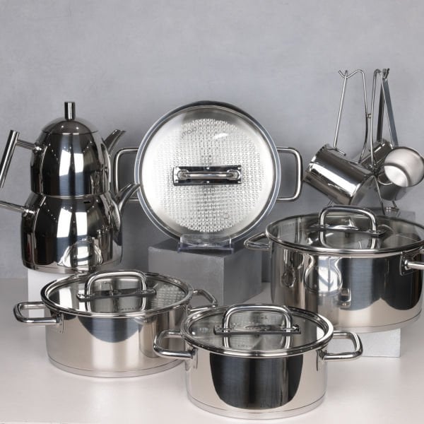 13 PARÇA APOLLO ÇELİK TENCERE SET