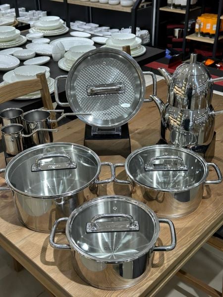 13 PARÇA APOLLO ÇELİK TENCERE SET