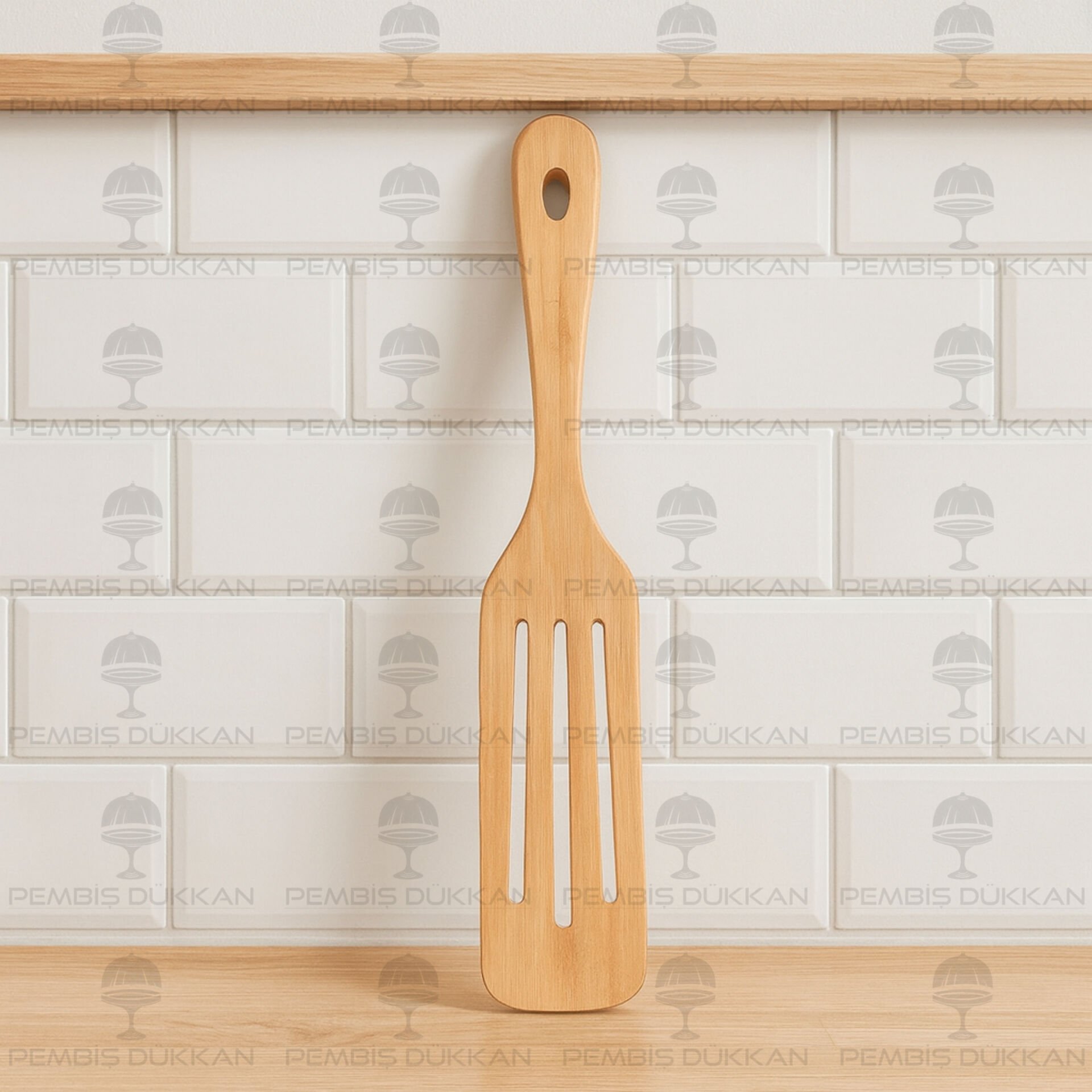 BAMBU DELİKLİ UZUN SPATULA (7B157)
