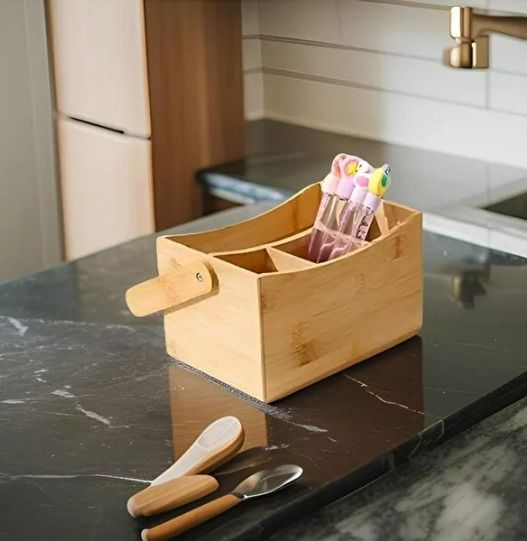 BAMBU BÖLMELİ ÇATAL BIÇAK SEPETİ MN