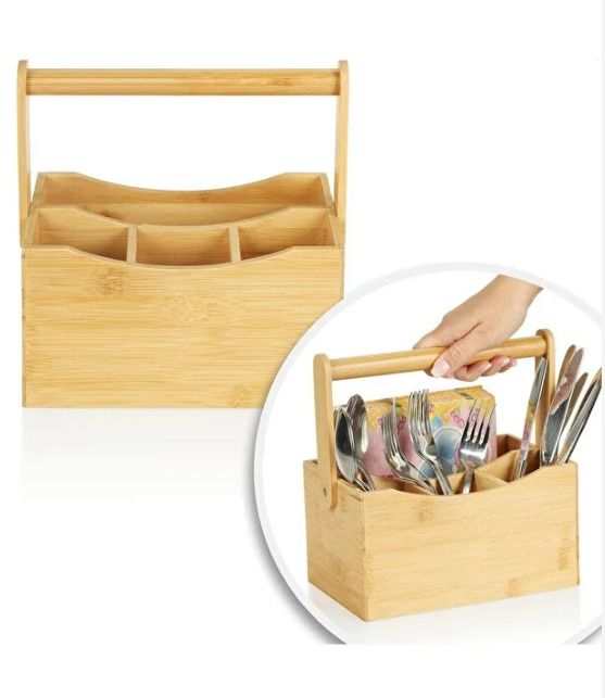 BAMBU BÖLMELİ ÇATAL BIÇAK SEPETİ MN
