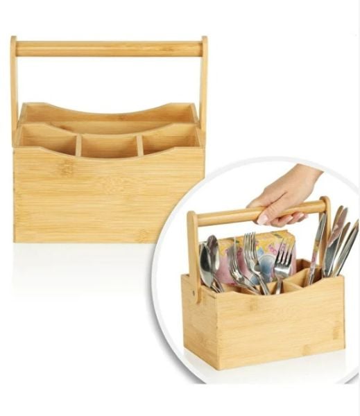 BAMBU BÖLMELİ ÇATAL BIÇAK SEPETİ MN