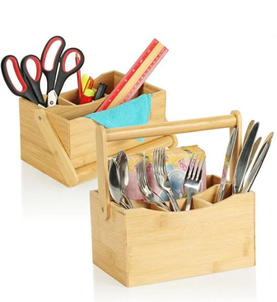 BAMBU BÖLMELİ ÇATAL BIÇAK SEPETİ MN