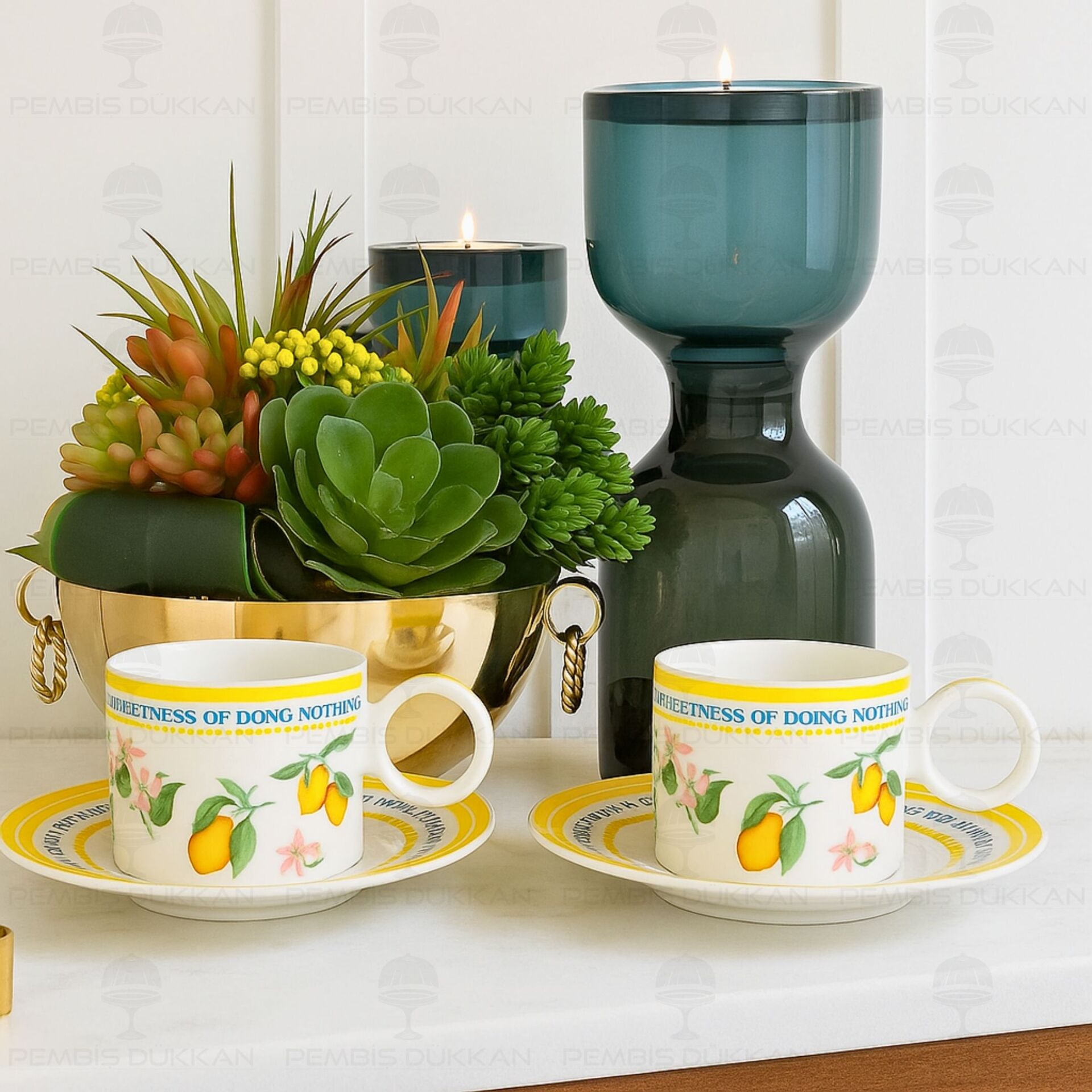 LİMONLU 2 KİŞİLİK FİNCAN TAKIMI