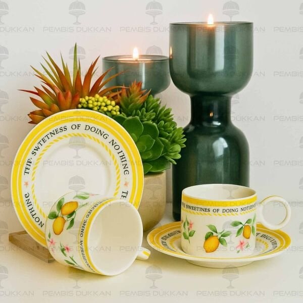 LİMONLU 2 KİŞİLİK FİNCAN TAKIMI
