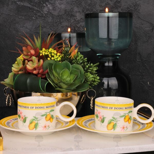 LİMONLU 2 KİŞİLİK FİNCAN TAKIMI