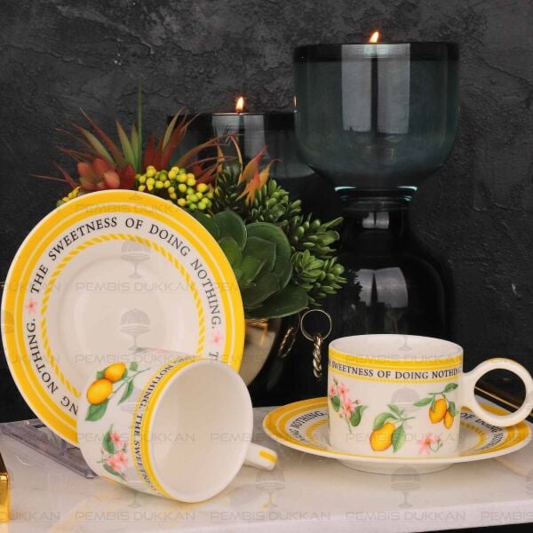 LİMONLU 2 KİŞİLİK FİNCAN TAKIMI