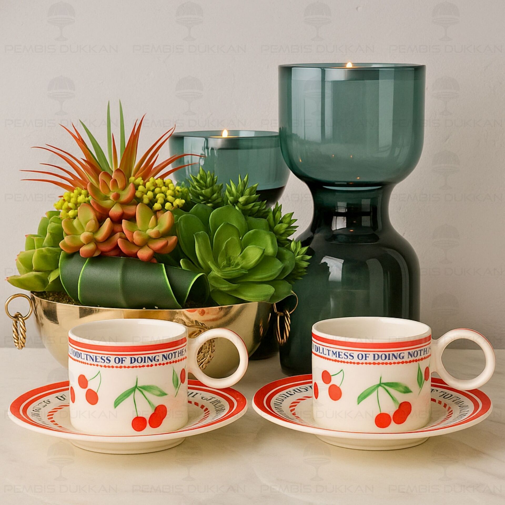 KİRAZLI 2 KİŞİLİK FİNCAN TAKIMI