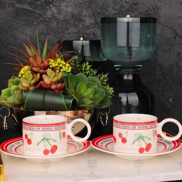 KİRAZLI 2 KİŞİLİK FİNCAN TAKIMI