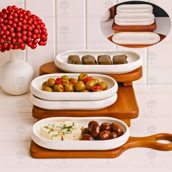 1 ADET VENTO Mien OVAL PORSELEN DAR UZUN KAHVALTILIK KASE (25073)