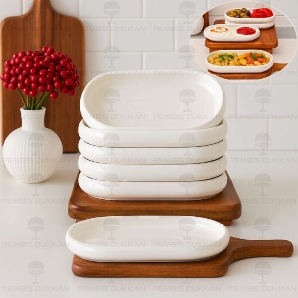 1 ADET VENTO Mien OVAL PORSELEN GENİŞ KAHVALTILIK KASE (25071)