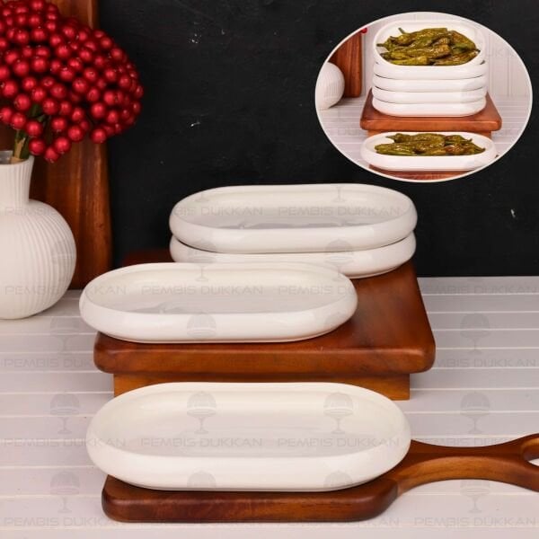 1 ADET VENTO Mien OVAL PORSELEN GENİŞ KAHVALTILIK KASE (25071)