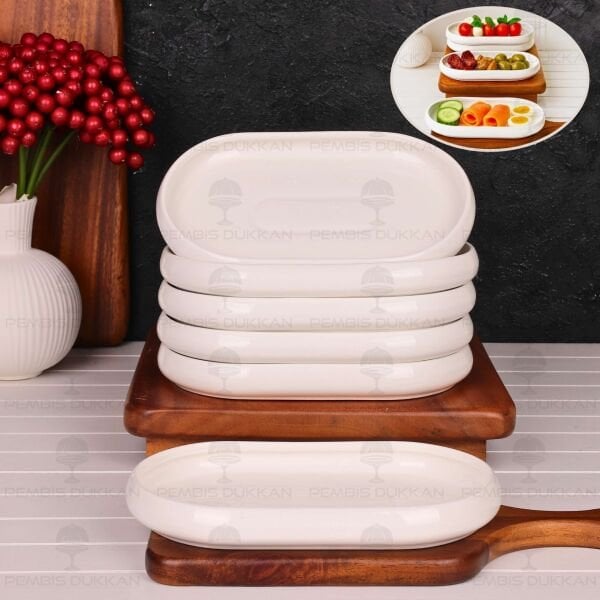 1 ADET VENTO Mien OVAL PORSELEN GENİŞ KAHVALTILIK KASE (25071)