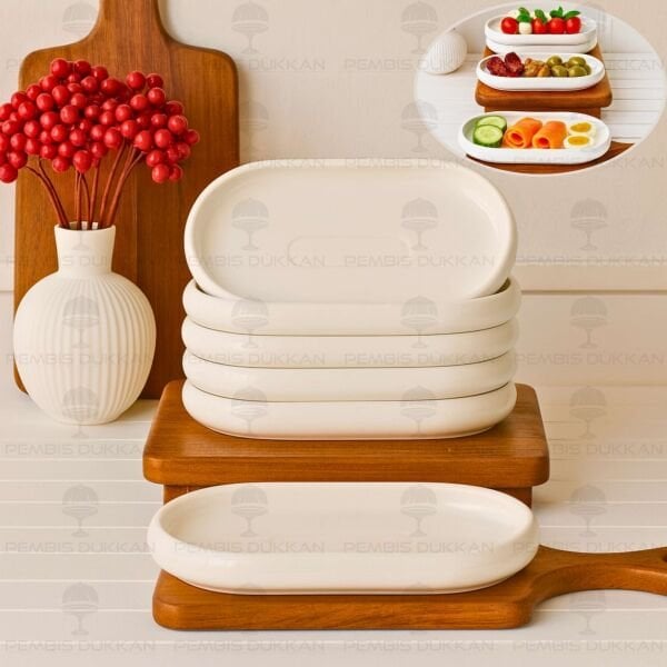 1 ADET VENTO Mien OVAL PORSELEN GENİŞ KAHVALTILIK KASE (25071)