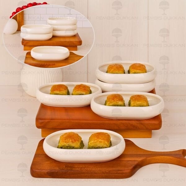 1 ADET VENTO Mien OVAL PORSELEN DÜZ KÜÇÜK KAHVALTILIK KASE (25069)