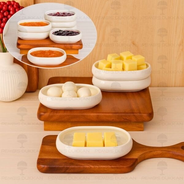 1 ADET VENTO Mien OVAL PORSELEN BASIK KÜÇÜK KAHVALTILIK KASE (25069)