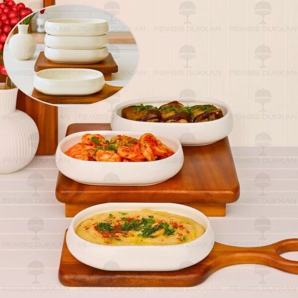 1 ADET VENTO Mien OVAL PORSELEN DERİN KAHVALTILIK & MEZE KASE (25070)