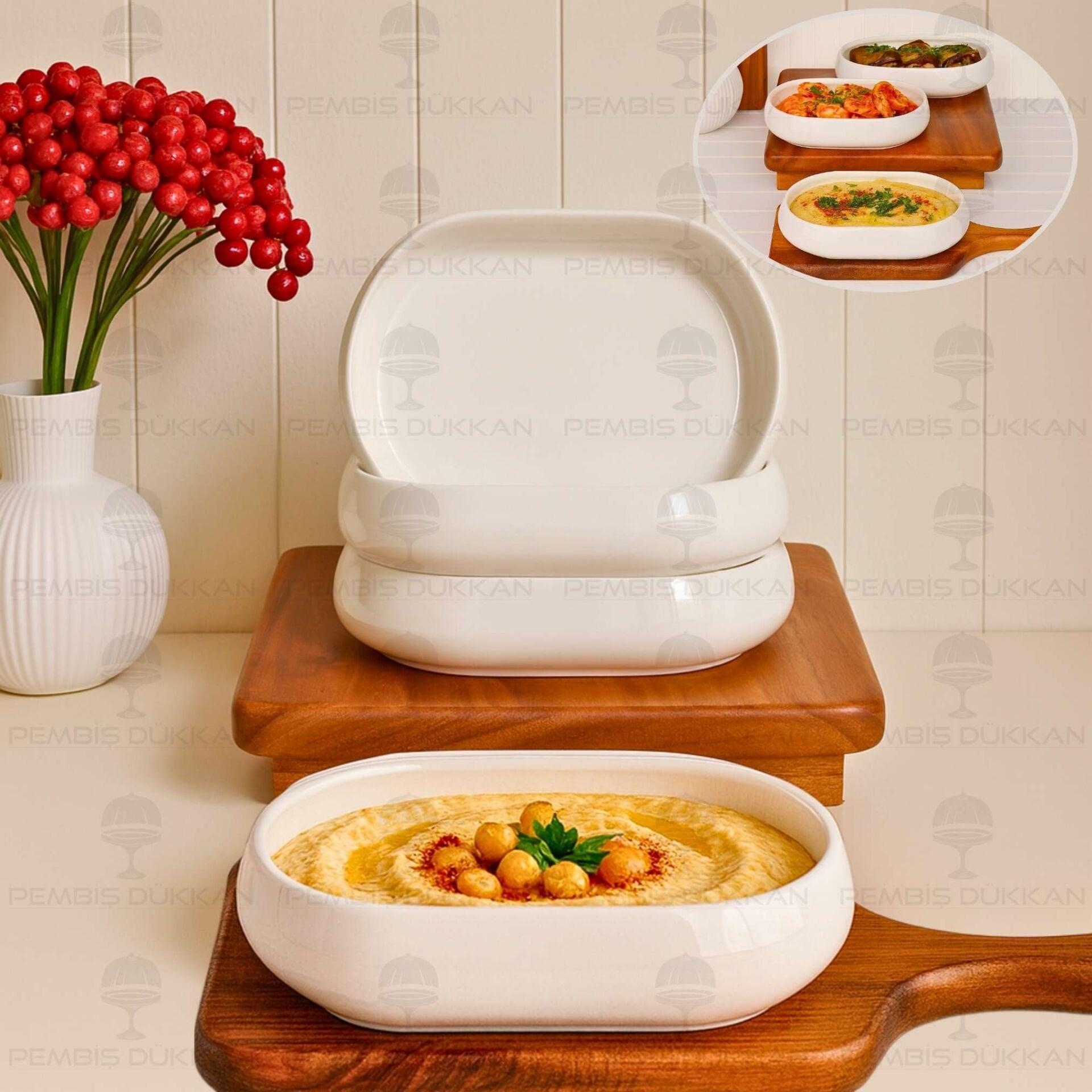 1 ADET VENTO Mien OVAL PORSELEN DERİN KAHVALTILIK & MEZE KASE (25070)