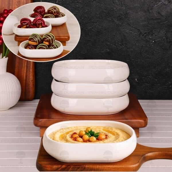 1 ADET VENTO Mien OVAL PORSELEN DERİN KAHVALTILIK & MEZE KASE (25070)