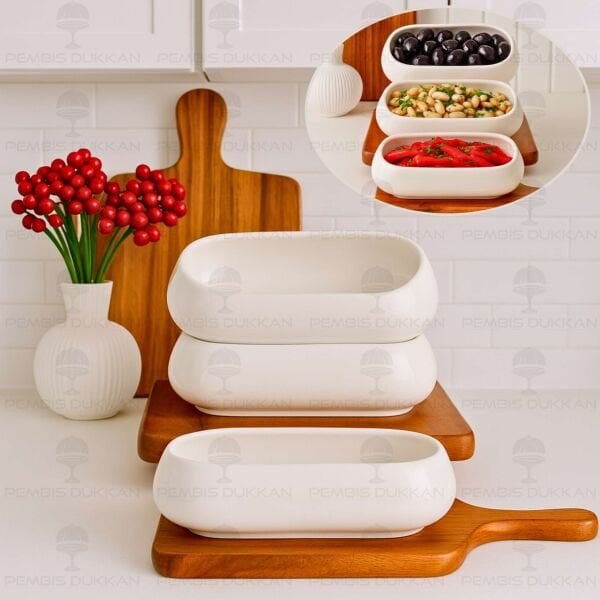 1 ADET VENTO Mien OVAL PORSELEN DERİN KAHVALTILIK & MEZE KASE (25076)