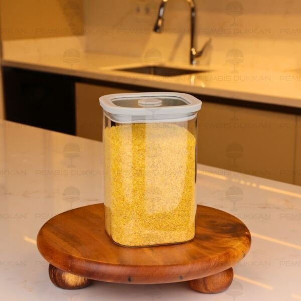 SNUG 1200ML GRİ SİLİKON VAKUM KAPAKLI KAVANOZ (6227)