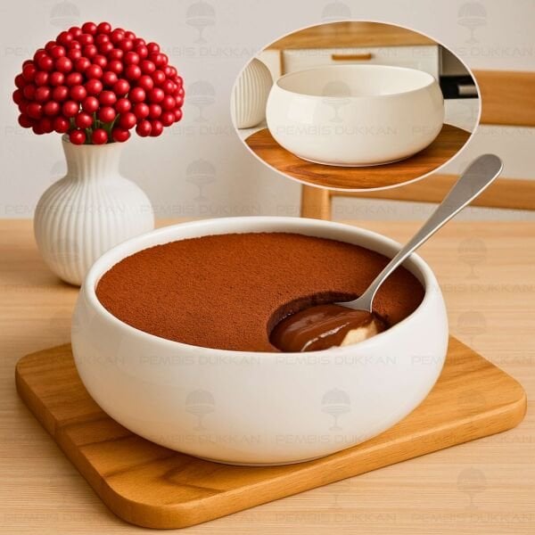 1 ADET VENTO Mien 22CM PORSELEN DERİN MASA ORTASI SALATA & MEZE SERVİS (25064)