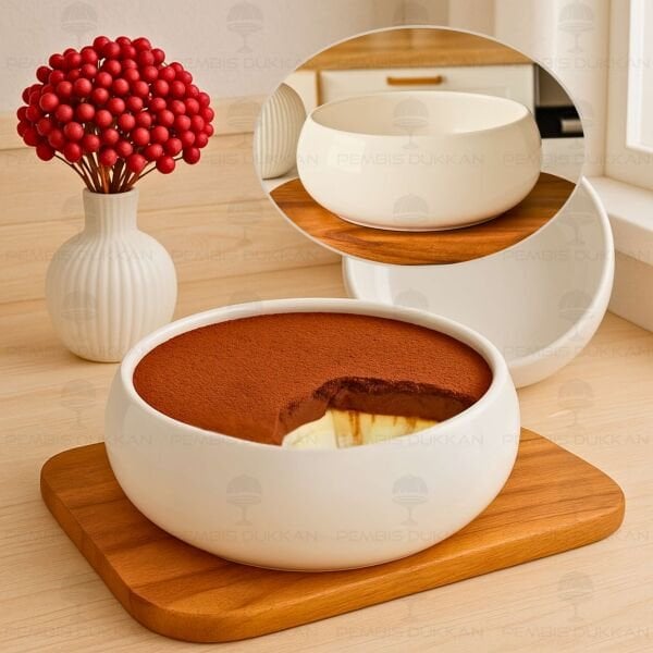 1 ADET VENTO Mien 22CM PORSELEN DERİN MASA ORTASI SALATA & MEZE SERVİS (25064)