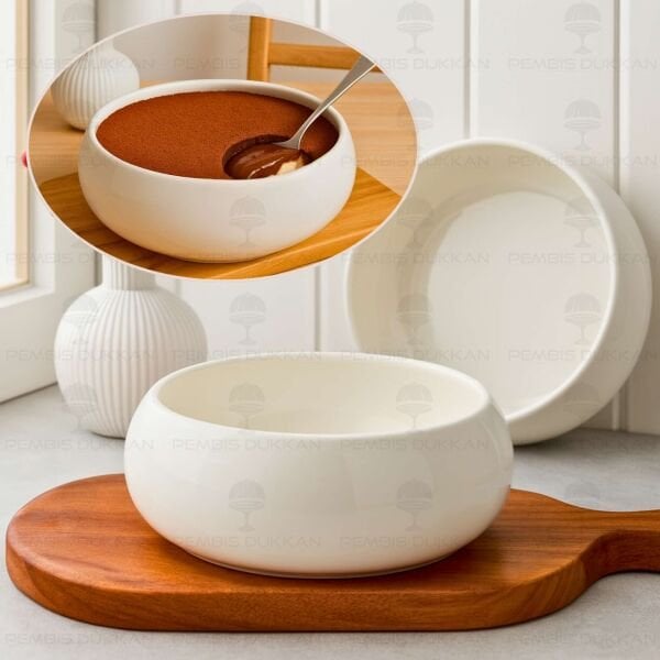 1 ADET VENTO Mien 22CM PORSELEN DERİN MASA ORTASI SALATA & MEZE SERVİS (25064)