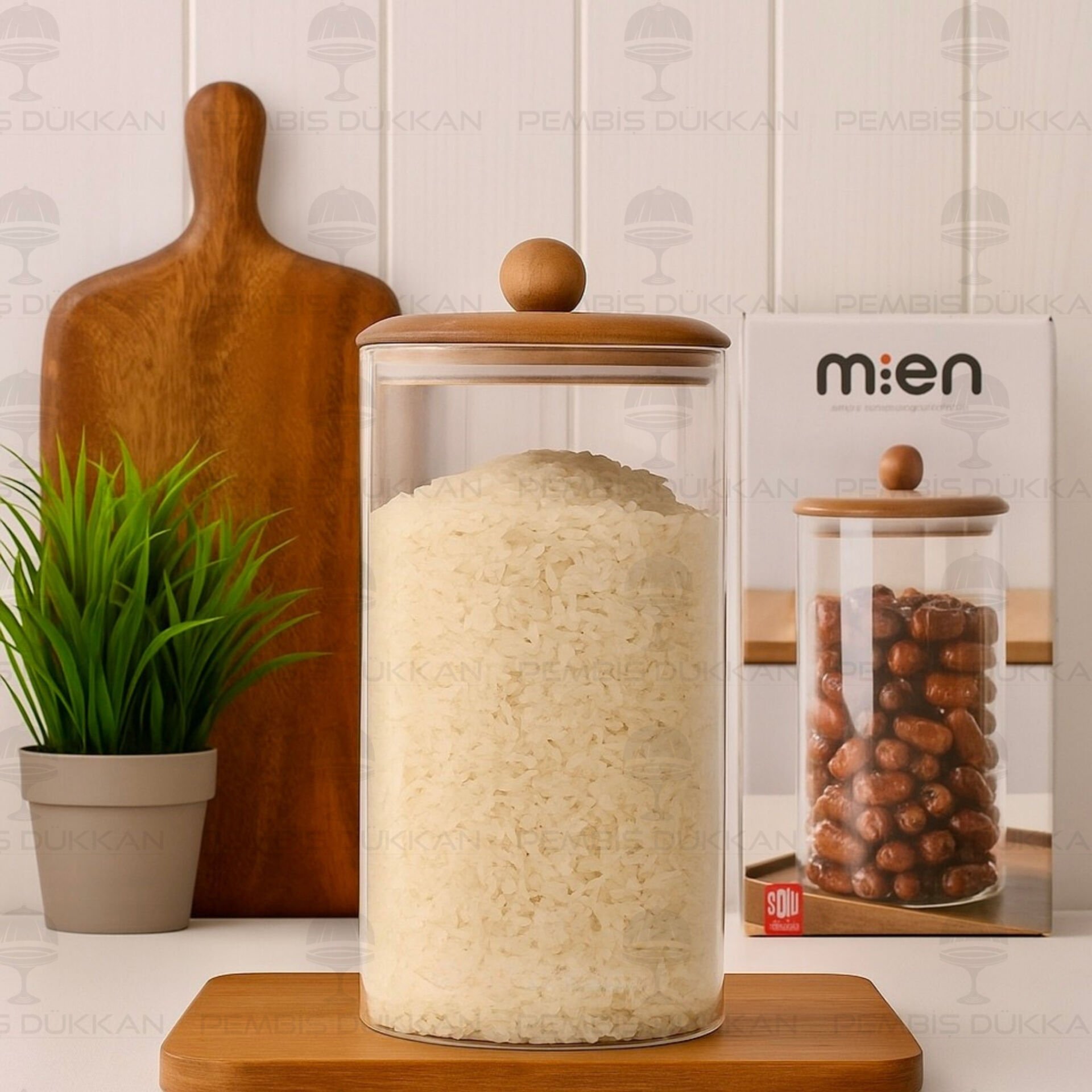 CAVO 1550ML AKASYA KAPAKLI, TOP UÇLU DÜZ KAVANOZ (BOR083)