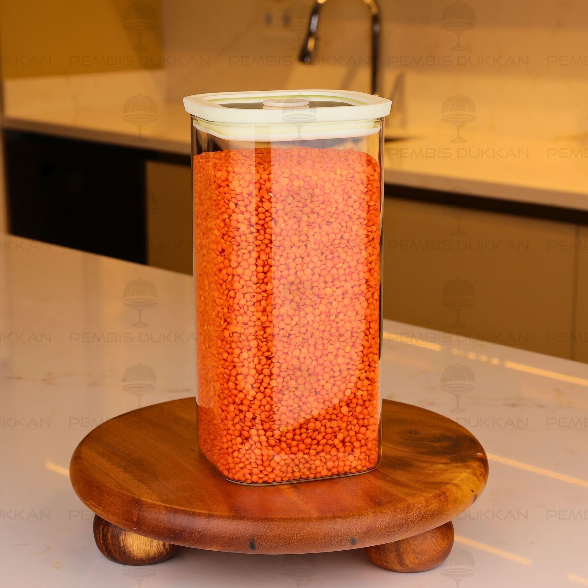 SNUG 1600ML KREM SİLİKON VAKUM KAPAKLI KAVANOZ (6228)