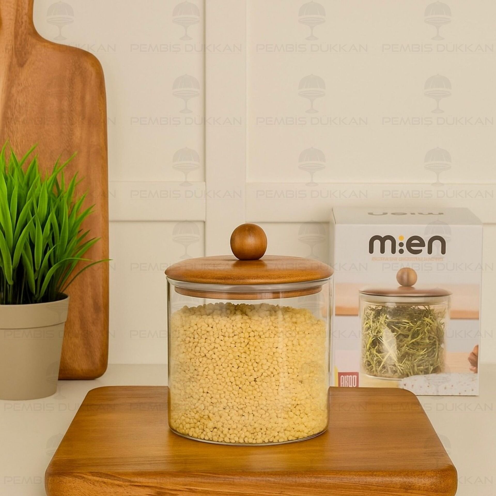 CAVO 750ML AKASYA KAPAKLI, TOP UÇLU DÜZ KAVANOZ (BOR081)