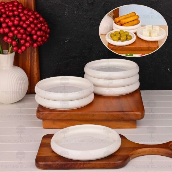 1 ADET VENTO Mien 14CM PORSELEN DÜZ KAHVALTILIK KASE (25067)