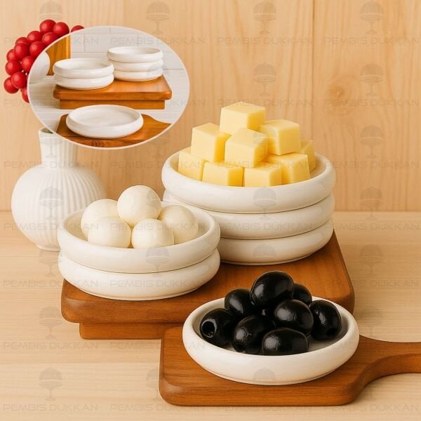 1 ADET VENTO Mien 14CM PORSELEN DÜZ KAHVALTILIK KASE (25067)