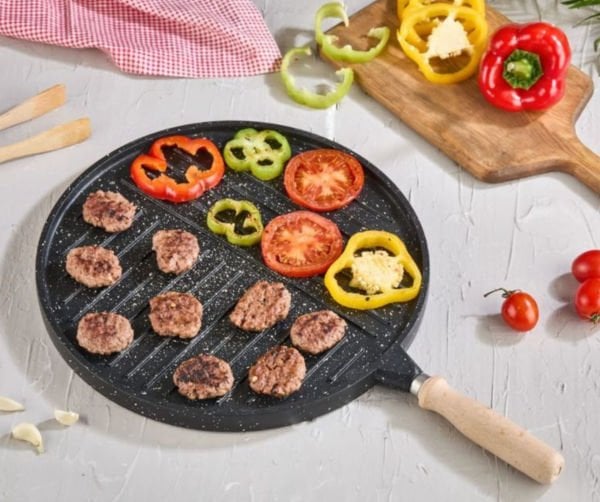 FALEZ 34CM BLACK LİNE ÇİFT TARAFLI GÖZLEME & IZGARA TAVA