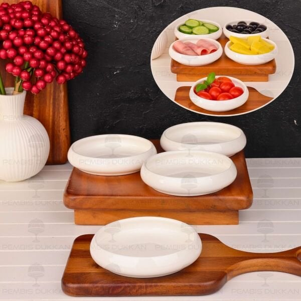 1 ADET VENTO Mien 13CM PORSELEN DÜZ KAHVALTILIK KASE (25068)