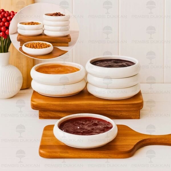 1 ADET VENTO Mien 13CM PORSELEN DÜZ KAHVALTILIK KASE (25068)