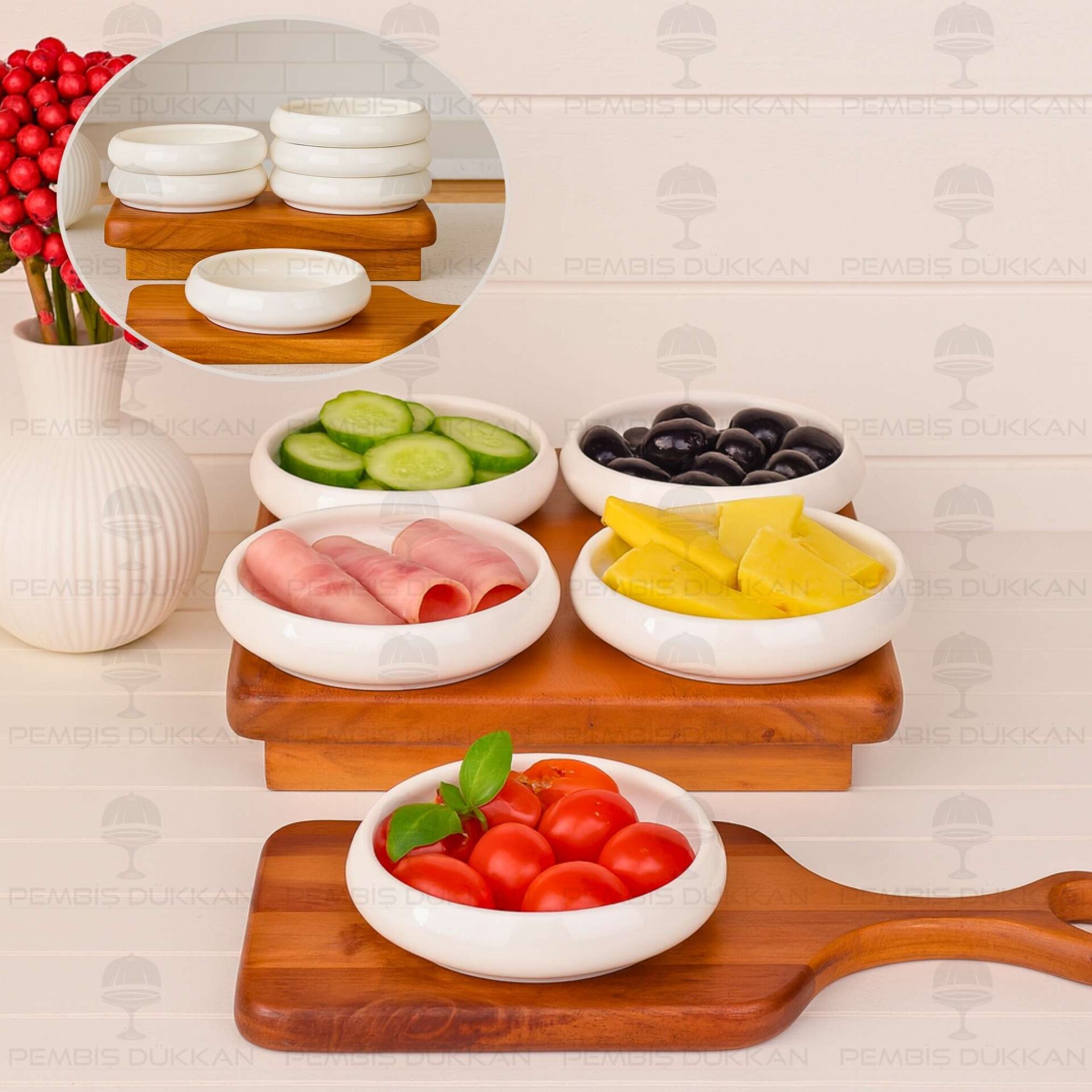 1 ADET VENTO Mien 13CM PORSELEN DÜZ KAHVALTILIK KASE (25068)