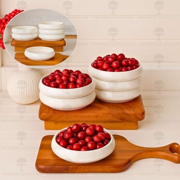 1 ADET VENTO Mien 13CM PORSELEN DÜZ KAHVALTILIK KASE (25068)