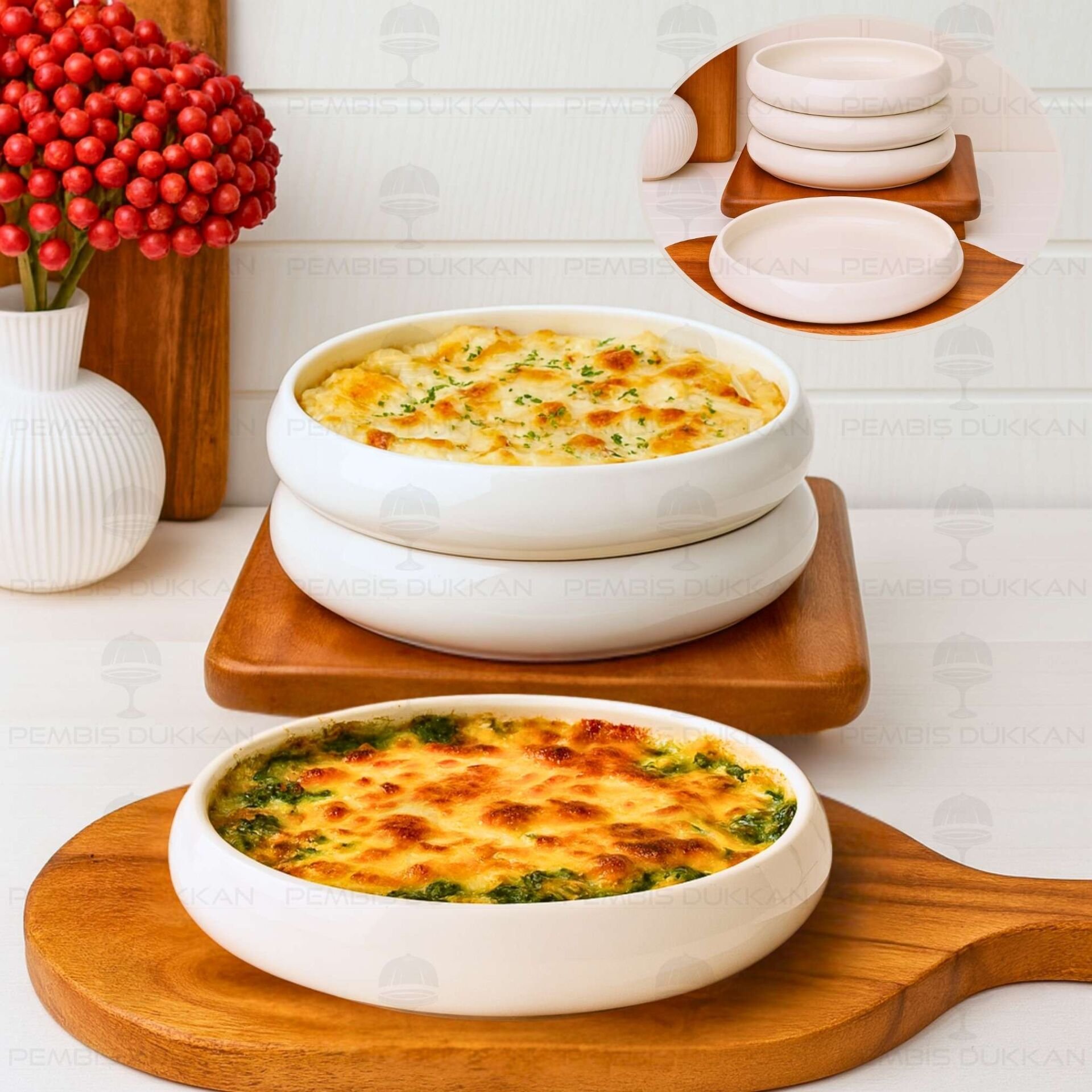 1 ADET VENTO Mien 21.5CM PORSELEN MASA ORTASI SALATA & MEZE SERVİS (25065)